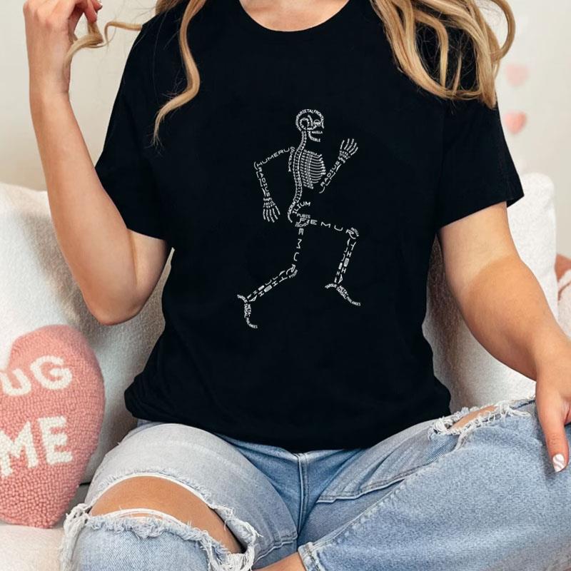 Chiropractic Memes Running Human Skeleton Unisex T-Shirt Hoodie Sweatshirt