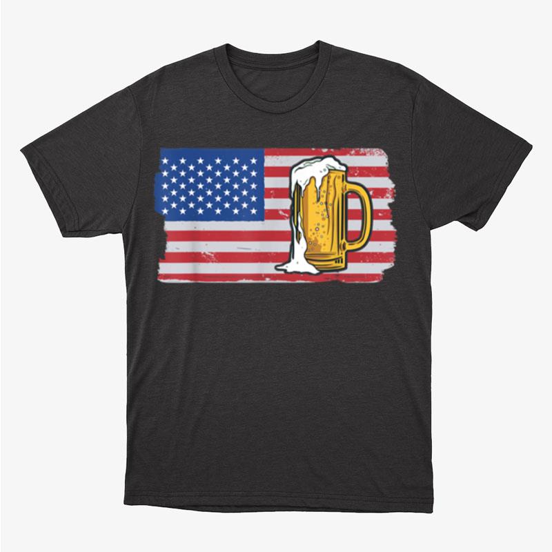 Craft Beer American Flag 4Th Of July Us Pride Beer Lover Unisex T-Shirt Hoodie Sweatshirt