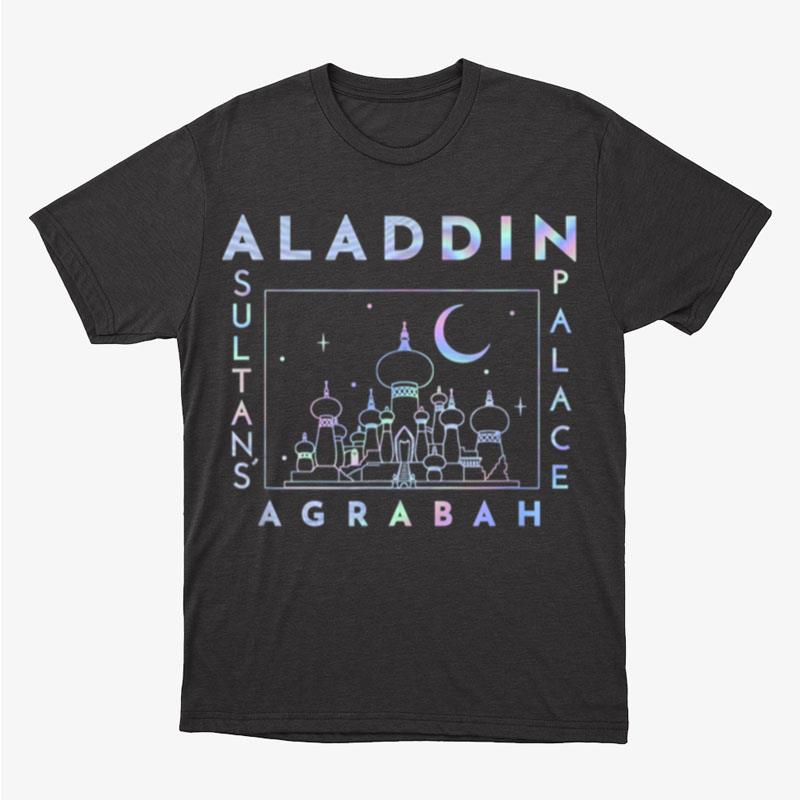 Disney Princesses Aladdin Agrabah Holographic Poster Unisex T-Shirt Hoodie Sweatshirt