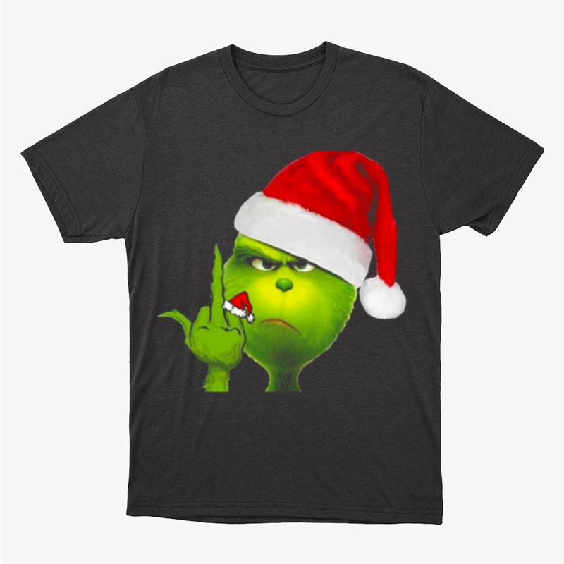 Grinch X Middle Finger Christmas Unisex T-Shirt Hoodie Sweatshirt
