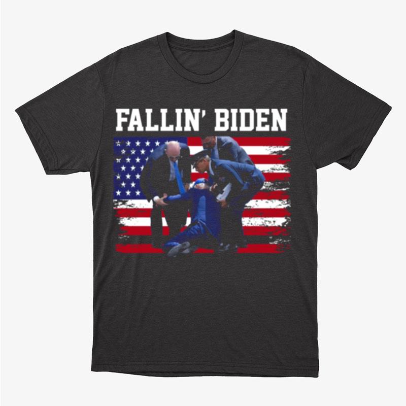 Joe Biden Falling Biden During Grad Funny Unisex T-Shirt Hoodie Sweatshirt