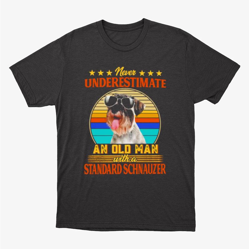 Never Underestimate An Old Man With A Black Pug Unisex T-Shirt Hoodie Sweatshirt