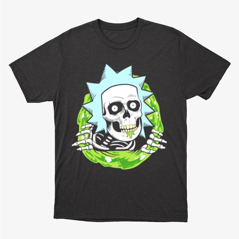Sience Portal Rick Skeleton Halloween Rick And Morty Unisex T-Shirt Hoodie Sweatshirt