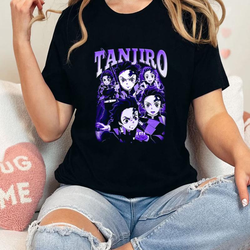 Tanjiro Purple Art Demon Slayer Kimetsu No Yaiba Unisex T-Shirt Hoodie Sweatshirt