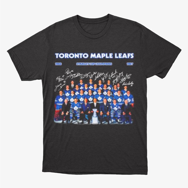 Toronto Maple Leafs Stanley Cup Champion 1966 1967 Signatures Unisex T-Shirt Hoodie Sweatshirt