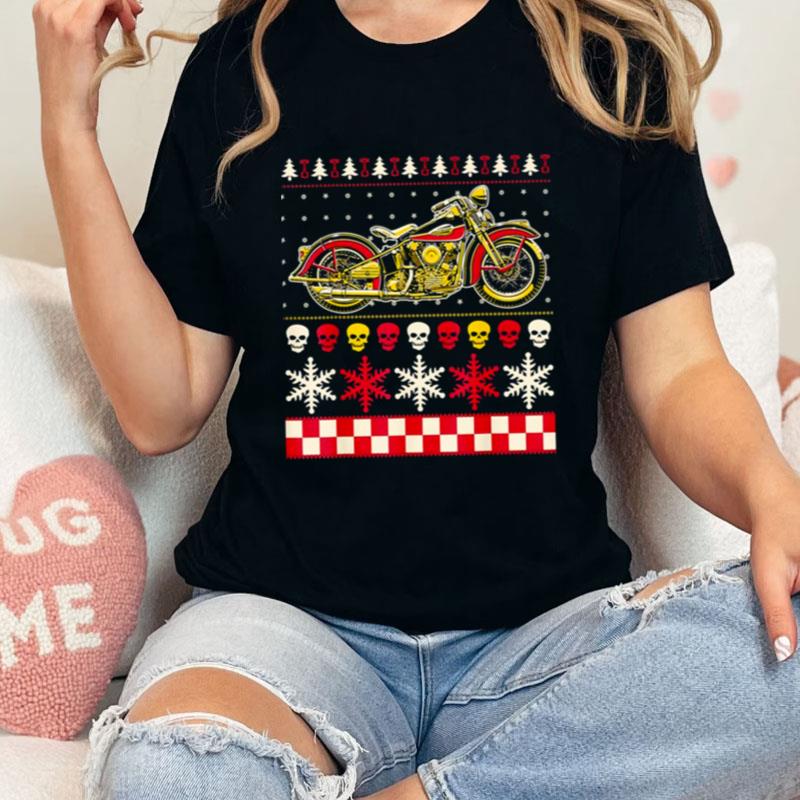 Biker Motorcycle Rider Style Ugly Christmas Unisex T-Shirt Hoodie Sweatshirt