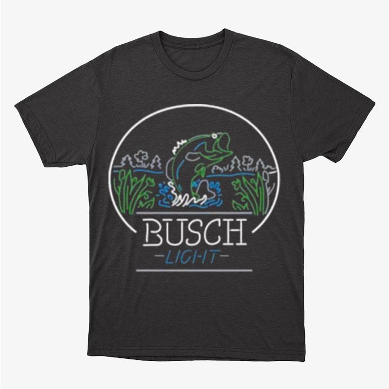 Busch Light Neon Bass Unisex T-Shirt Hoodie Sweatshirt