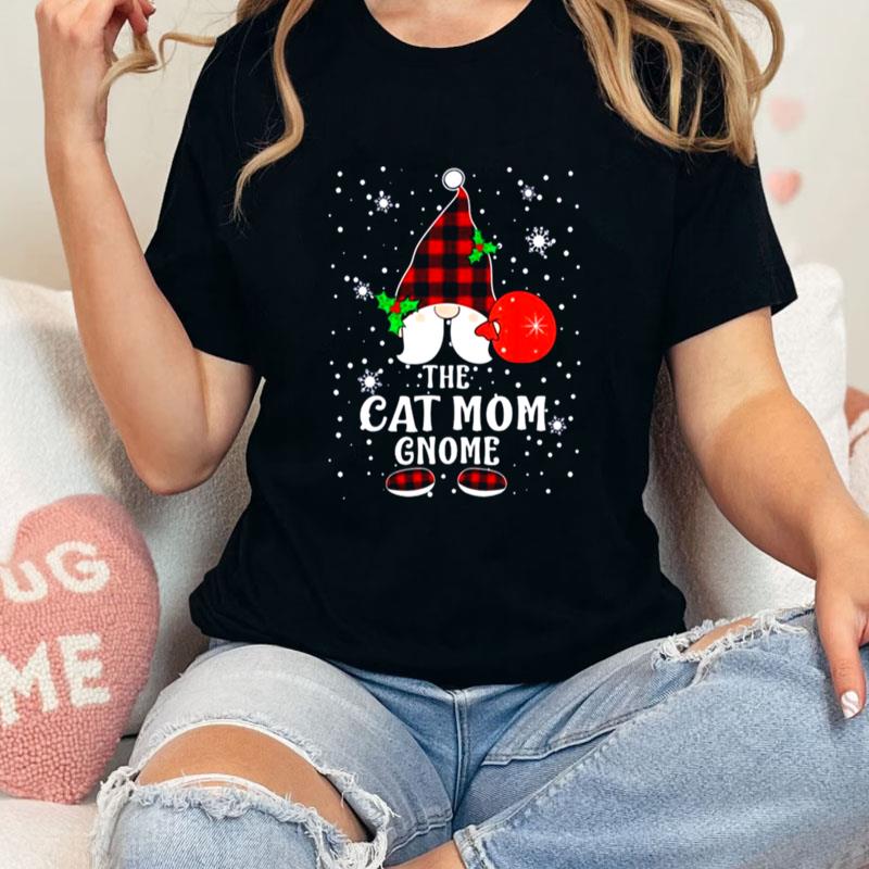 Cat Mom Gnome Matching Family Christmas Unisex T-Shirt Hoodie Sweatshirt