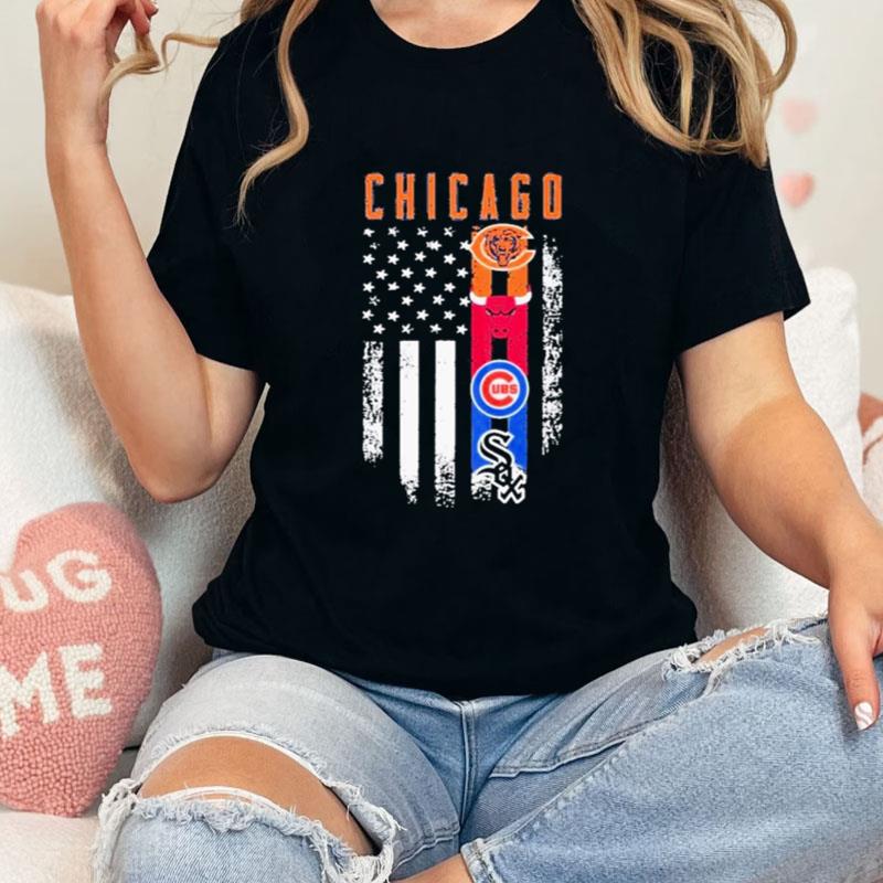 Chicago Bulls Ubs Sox Vintage Flag Unisex T-Shirt Hoodie Sweatshirt