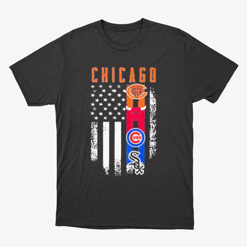 Chicago Bulls Ubs Sox Vintage Flag Unisex T-Shirt Hoodie Sweatshirt