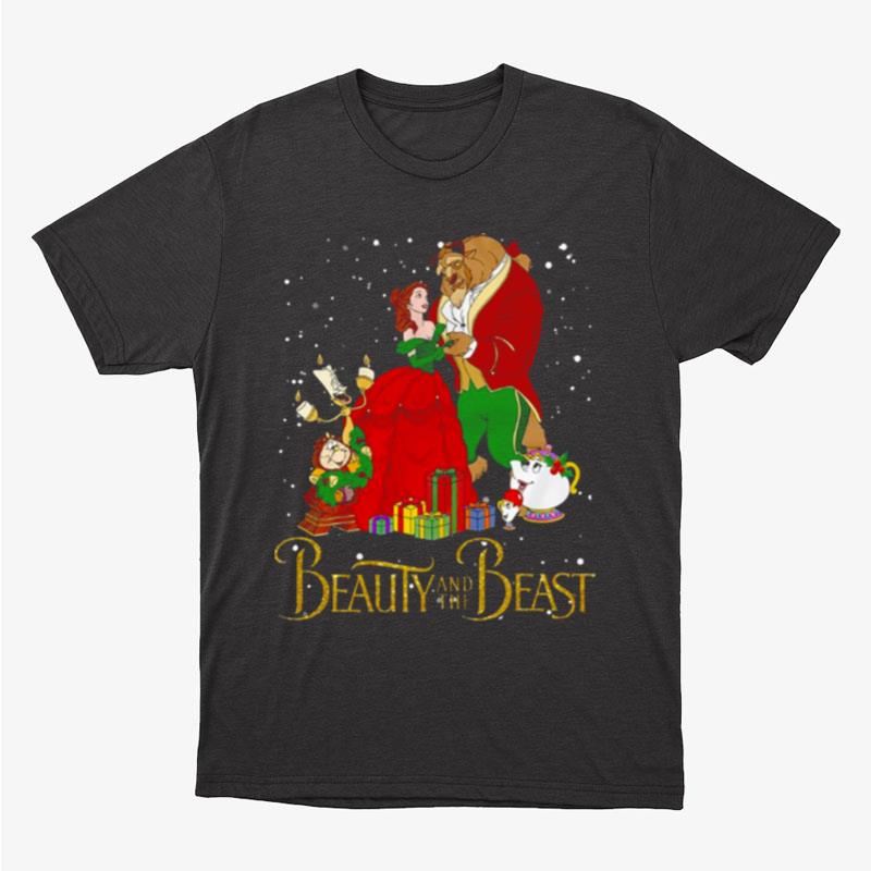Disney Beauty And The Beast Christmas Unisex T-Shirt Hoodie Sweatshirt