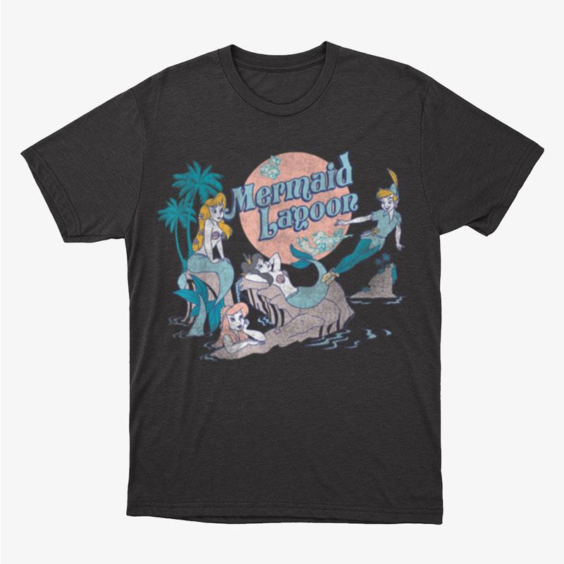 Disney Petter Pan Distressed Mermaid Lagoon Graphic Unisex T-Shirt Hoodie Sweatshirt