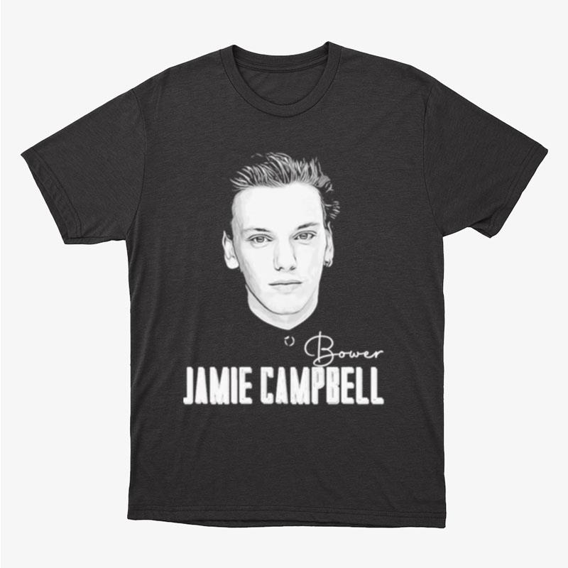 Drawing Jamie Campbell Bower Signature Unisex T-Shirt Hoodie Sweatshirt