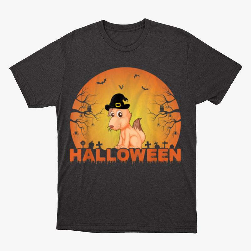 Funny Halloween Costume Witch Hat Bull Terrier Dog Halloween Unisex T-Shirt Hoodie Sweatshirt