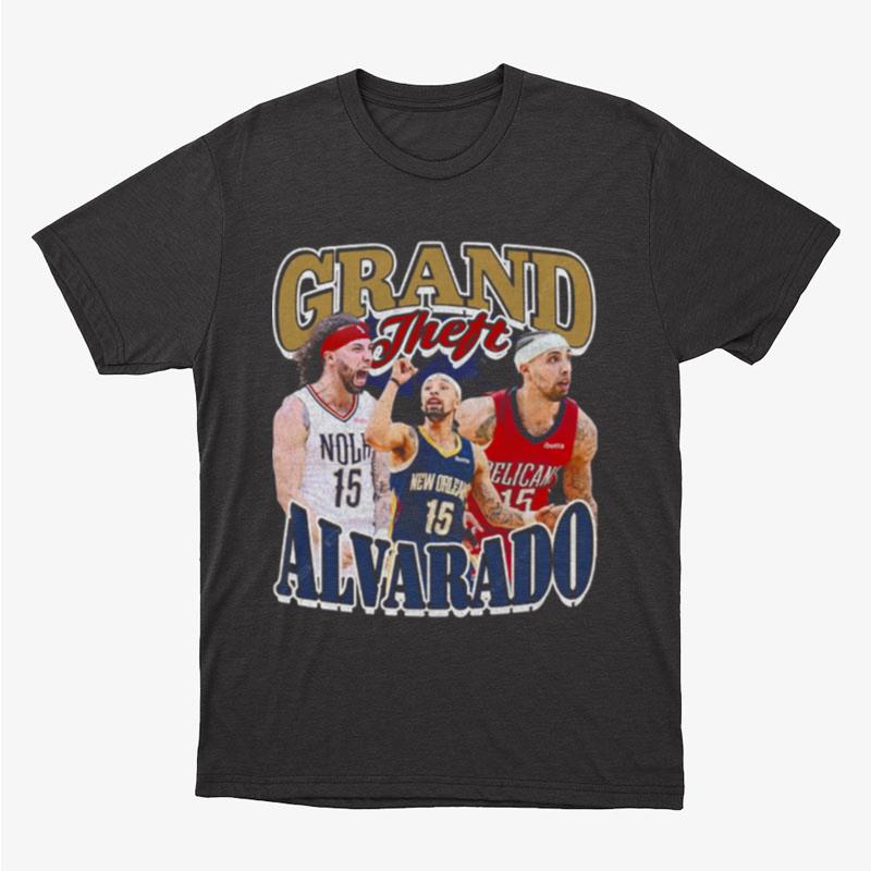 Grand Theft Alvarado New Orleans Pelicans Bootleg Graphic Unisex T-Shirt Hoodie Sweatshirt