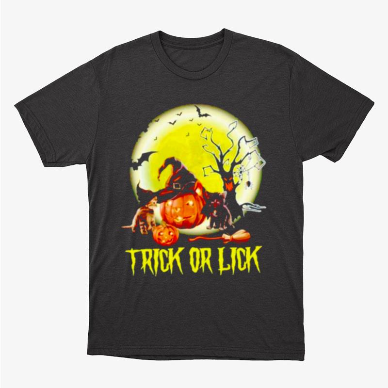 Halloween Cat Trick Or Lick Unisex T-Shirt Hoodie Sweatshirt