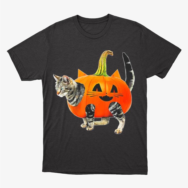 Halloween Jack O Lantern Pumpkin Cat Unisex T-Shirt Hoodie Sweatshirt