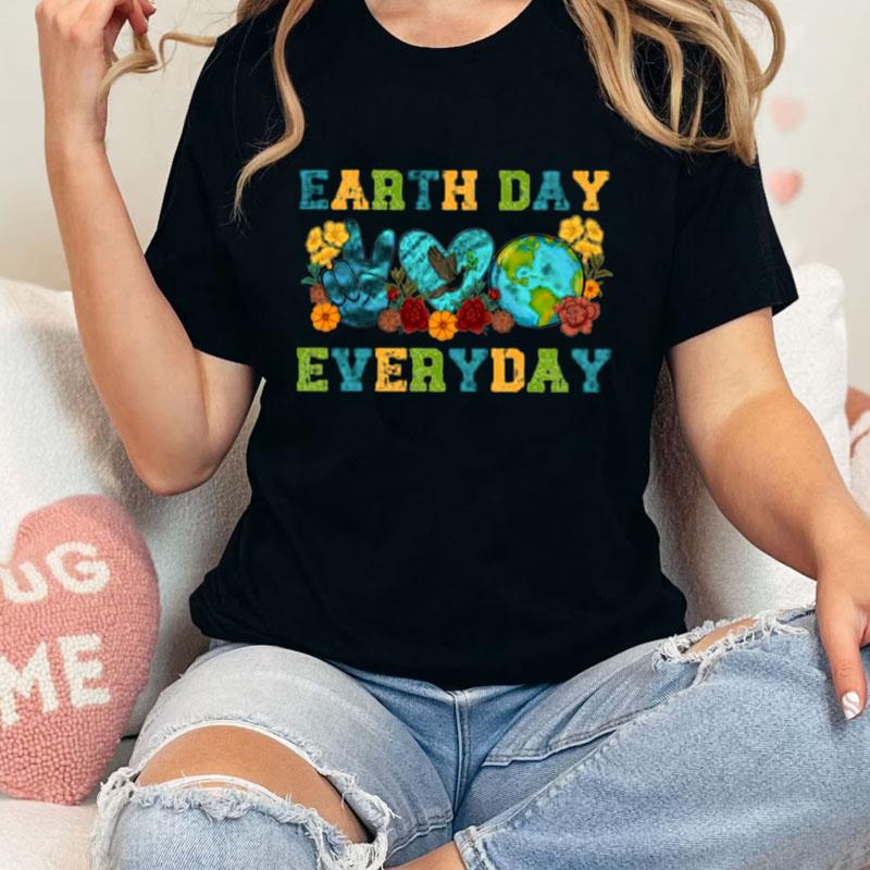 Hope Love Earth Earth Day Everyday Retro Environmental Vintage Unisex T-Shirt Hoodie Sweatshirt