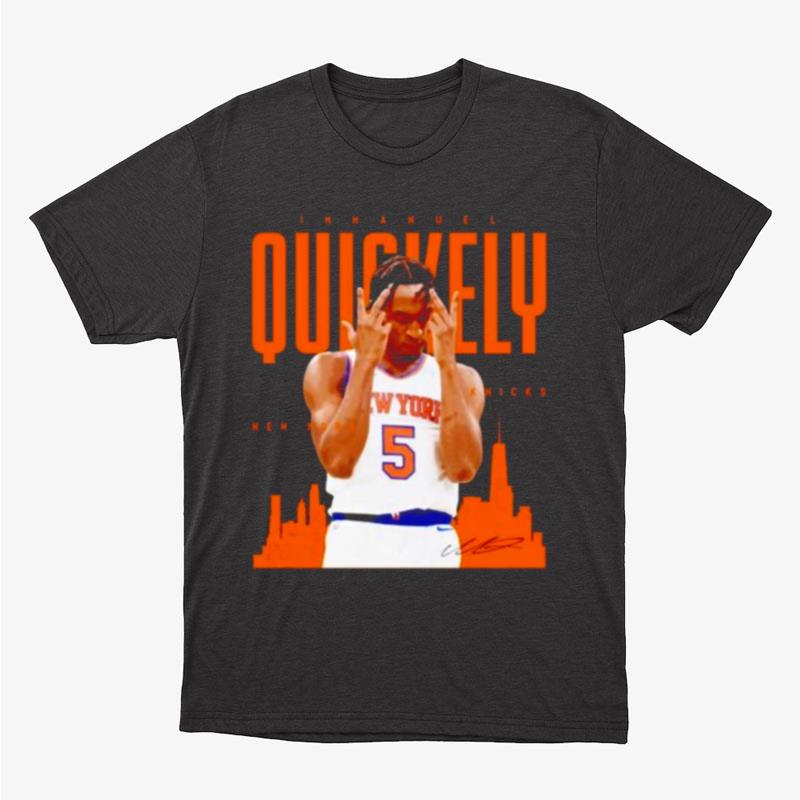 Immanuel Quickley New York Knicks Cityline Signature Unisex T-Shirt Hoodie Sweatshirt