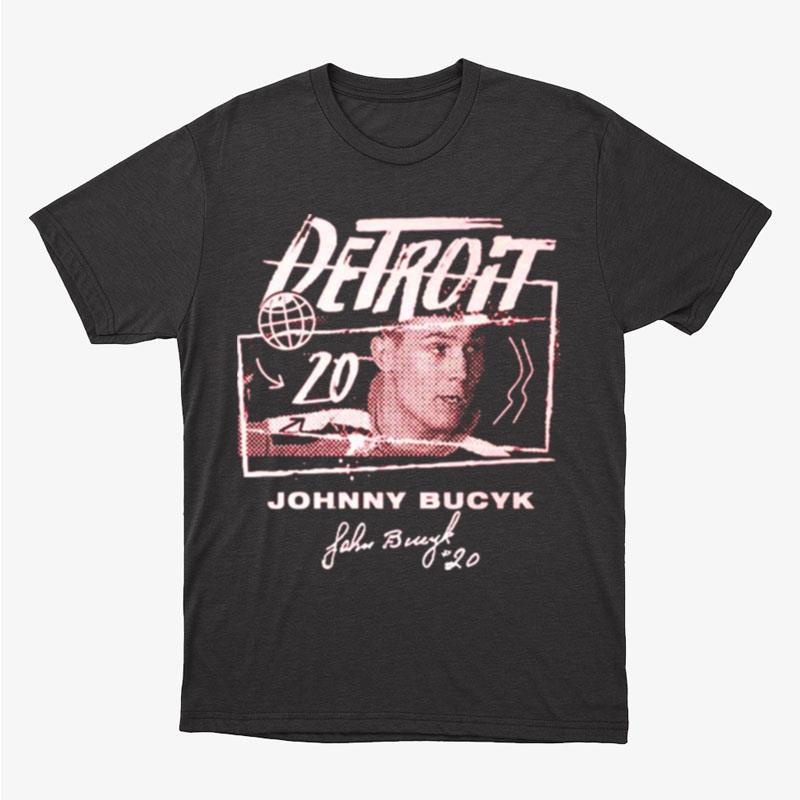 Johnny Bucyk Detroit Red Wings Tones Signature Unisex T-Shirt Hoodie Sweatshirt