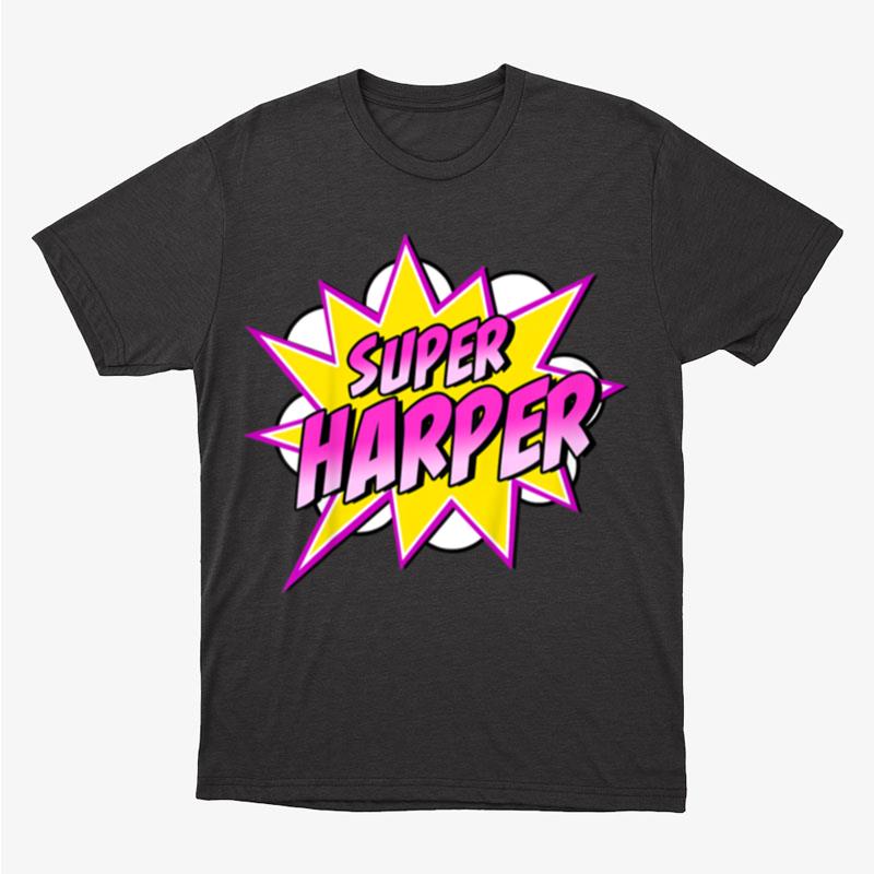 Kids Girls Harper Name Comic Book Superhero Unisex T-Shirt Hoodie Sweatshirt