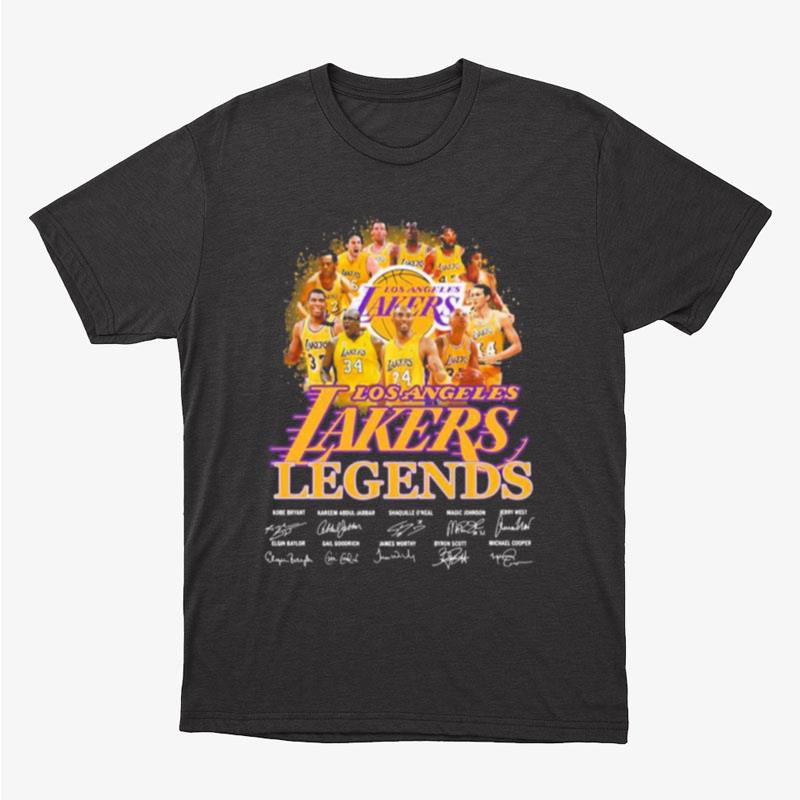 Los Angeles Lakers Legends Teams Kobe Bryant Kareem About Jabbar Shaquille O'Neal Signature Unisex T-Shirt Hoodie Sweatshirt