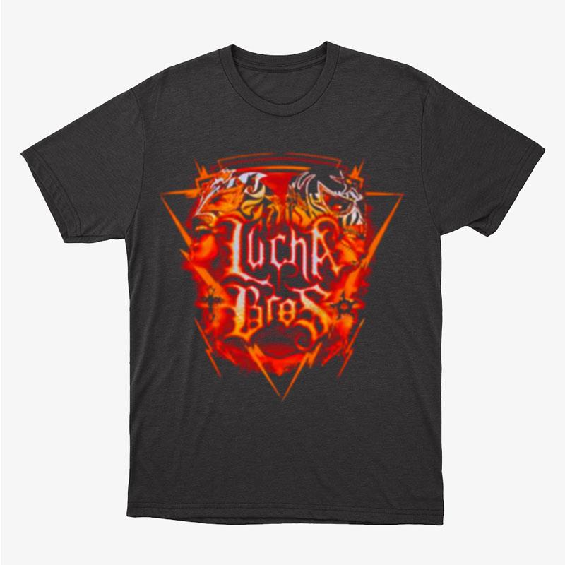Lucha Bros Fire Unisex T-Shirt Hoodie Sweatshirt