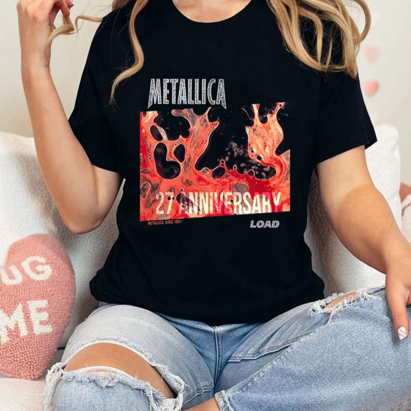Metallica 27Th Anniversary Album Load Cover Metallica Since 1981 Fan Gifts Unisex T-Shirt Hoodie Sweatshirt