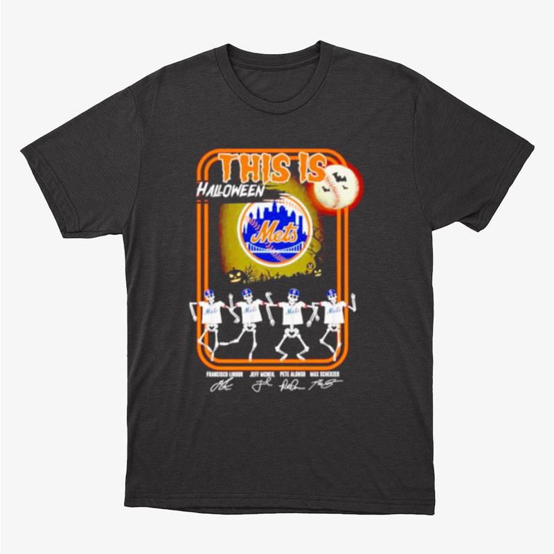 New York Mets This Is Halloween Signatures Unisex T-Shirt Hoodie Sweatshirt
