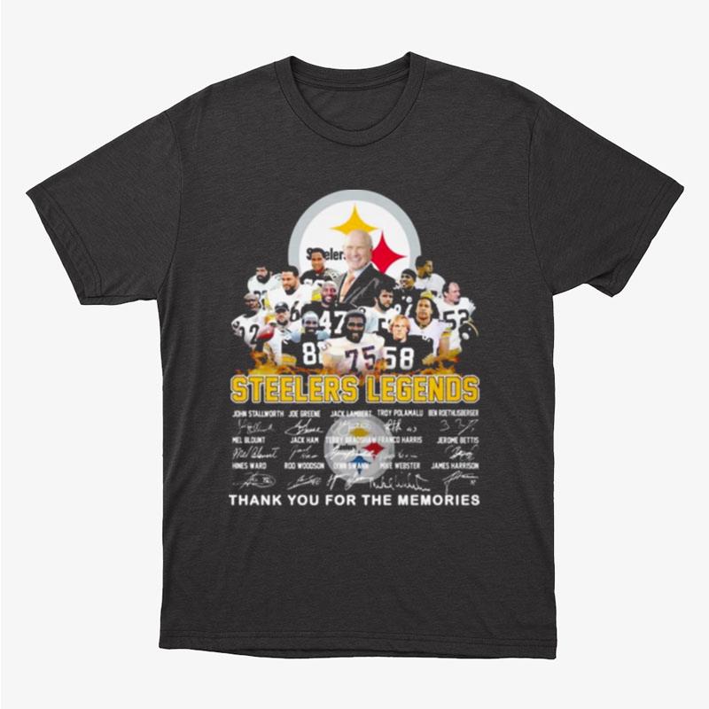 Pittsburgh Steelers Legends Thank You For The Memories Signatures Unisex T-Shirt Hoodie Sweatshirt