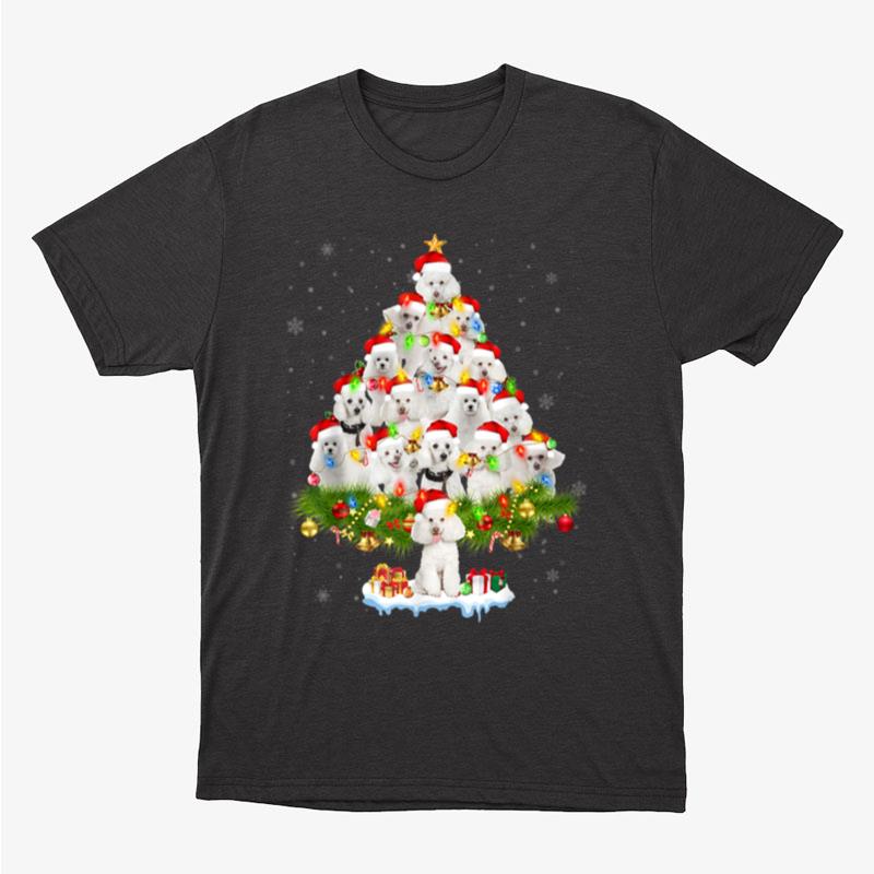 Poodle Christmas Tree Lights Ornament Decor Funny Dog Xmas Unisex T-Shirt Hoodie Sweatshirt