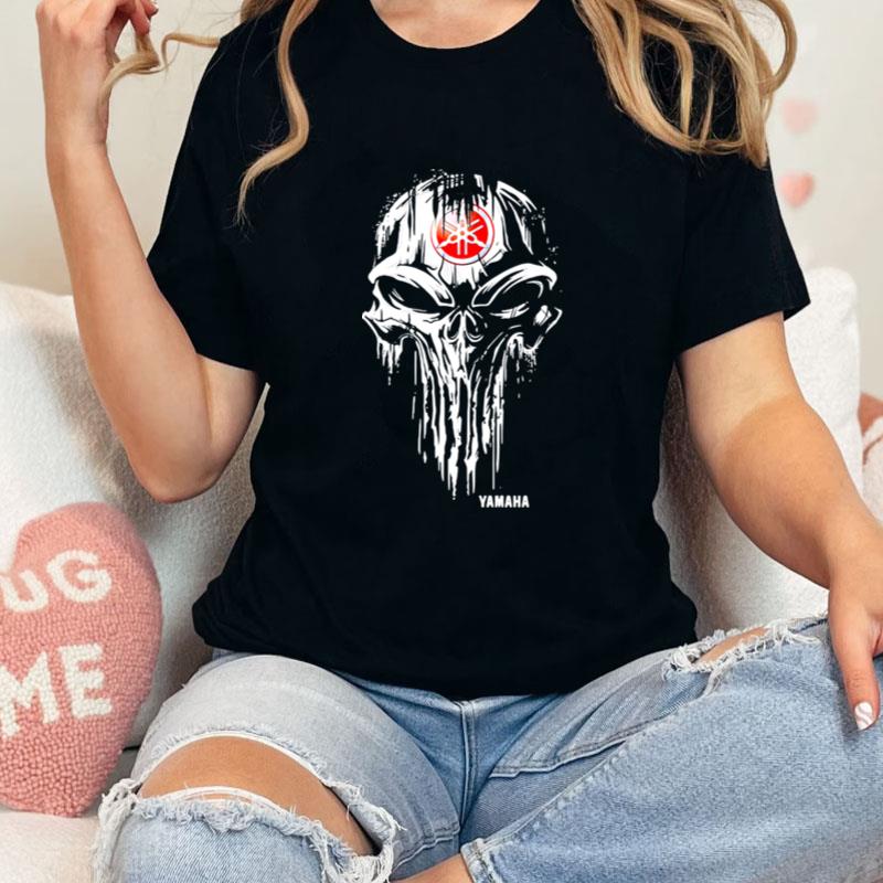 Punisher Skull With Logo Yamaha Unisex T-Shirt Hoodie Sweatshirt