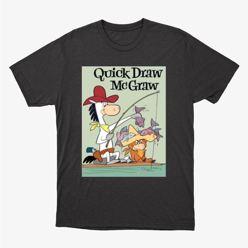 Quick Draw Mcgraw Vintage Fishing Cartoon Abstract Character Unisex T-Shirt Hoodie Sweatshirt