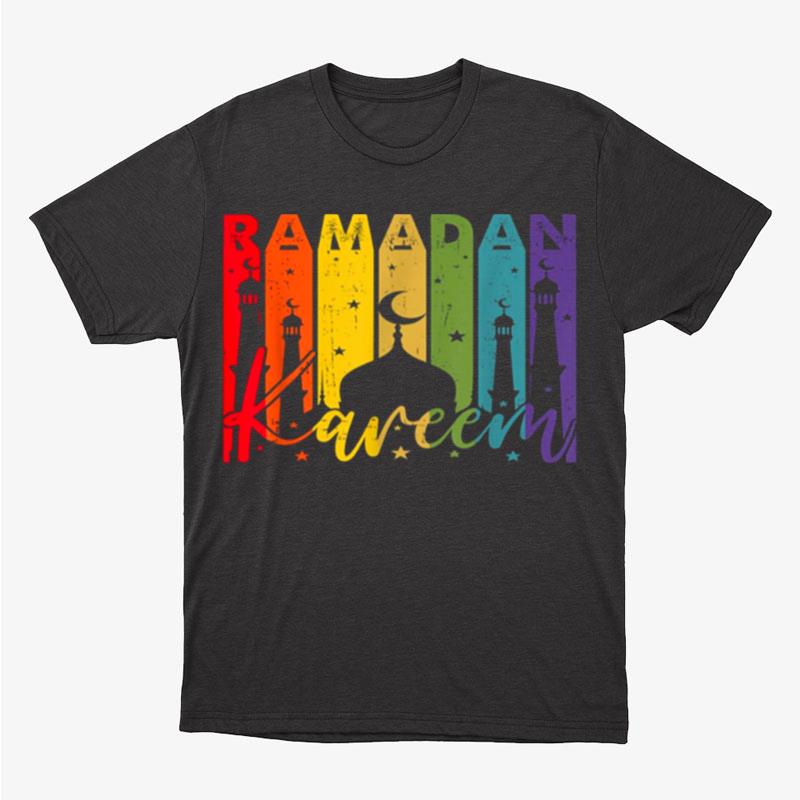 Retro Colored Design Ramadan Karim Unisex T-Shirt Hoodie Sweatshirt