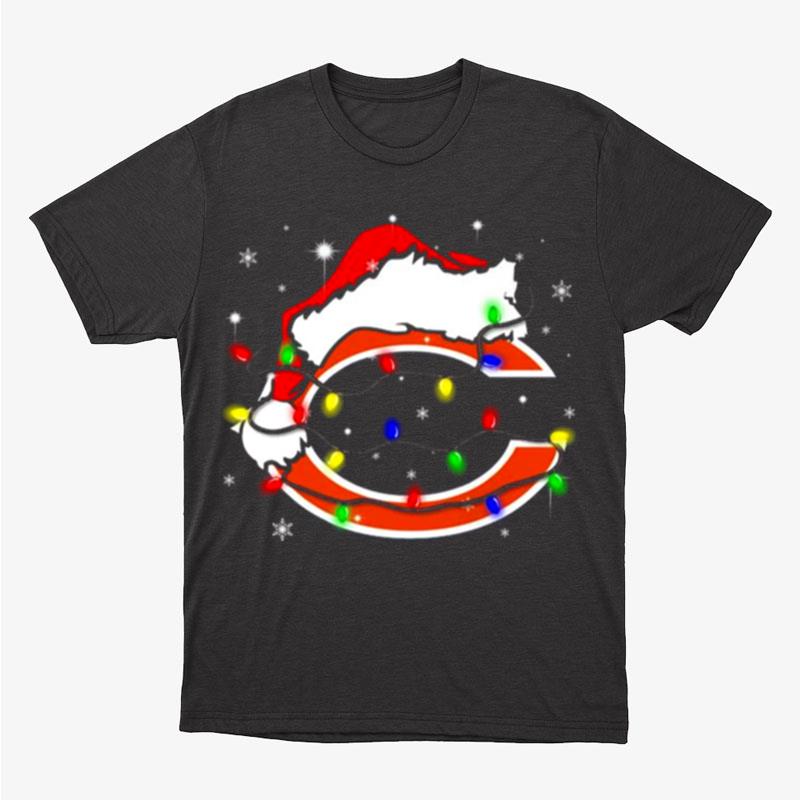 Santa Chicago Cubs Logo Lights Christmas Unisex T-Shirt Hoodie Sweatshirt