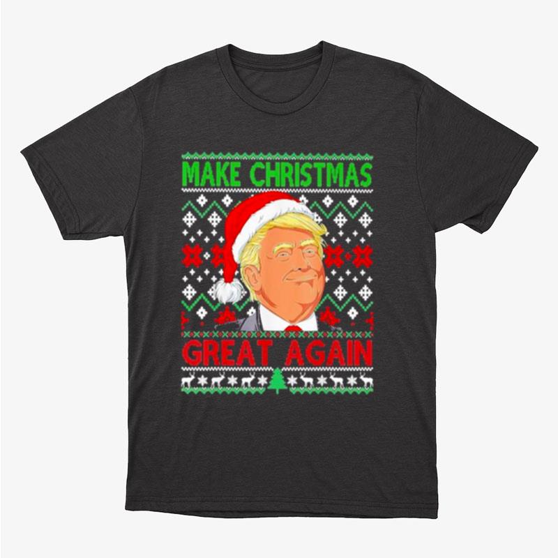 Santa Donald Trump Make Christmas Great Again Ugly Christmas Unisex T-Shirt Hoodie Sweatshirt