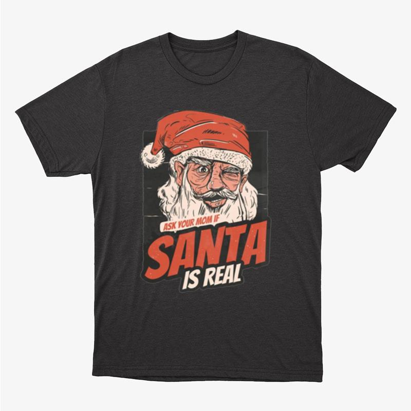 Santa Is Real Christmas Vintage Unisex T-Shirt Hoodie Sweatshirt