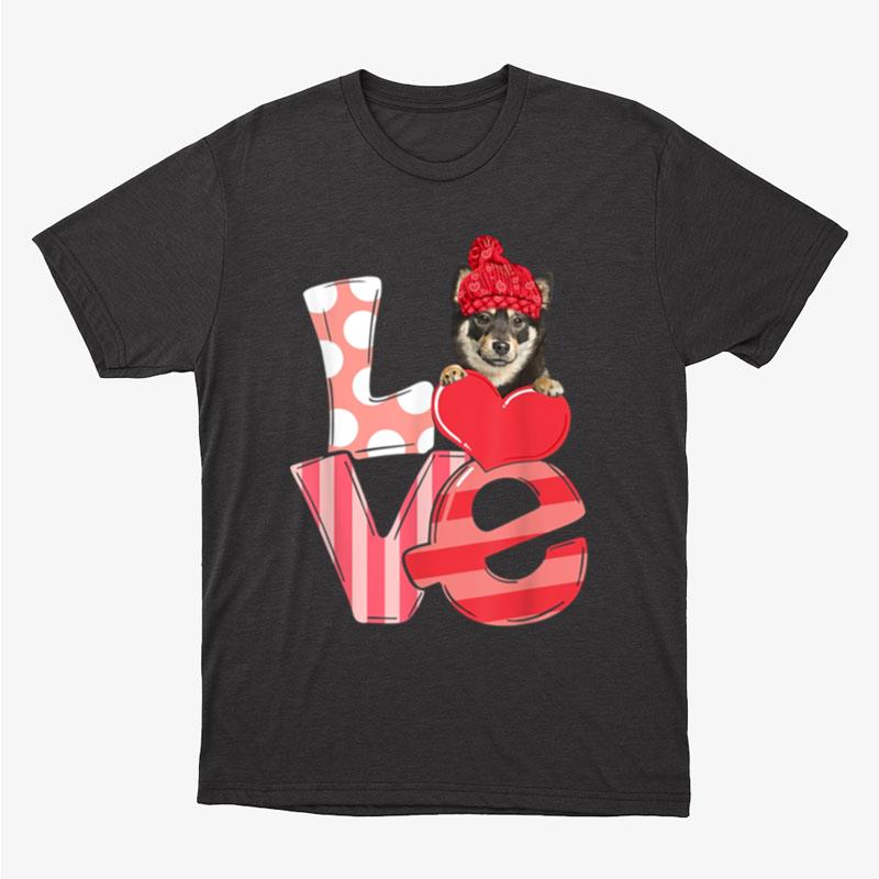 Shiba Inu Love Happy Valentine Dogs Heart Unisex T-Shirt Hoodie Sweatshirt