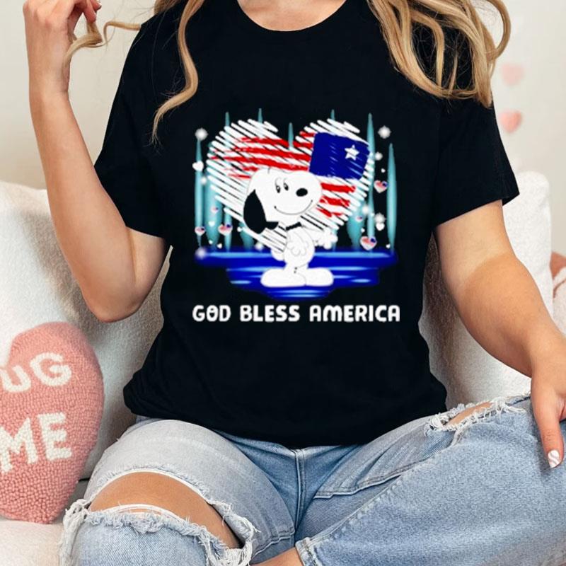 Snoopy God Bless America Unisex T-Shirt Hoodie Sweatshirt