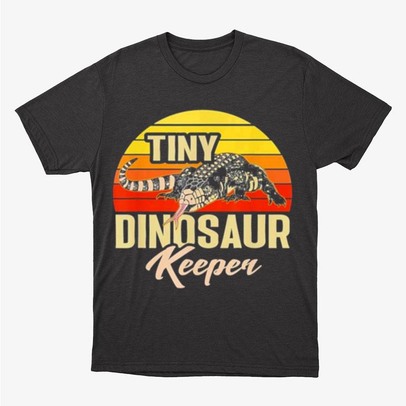 Tegu Lizard Reptile Tiny Dinosaur Keeper Retro Herpetologist Unisex T-Shirt Hoodie Sweatshirt