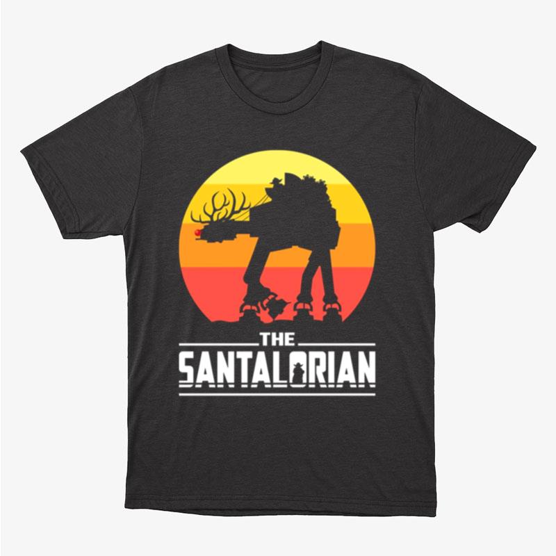 The Santalorian Atat Rudolph Christmas Star Wars Mandalorian Unisex T-Shirt Hoodie Sweatshirt