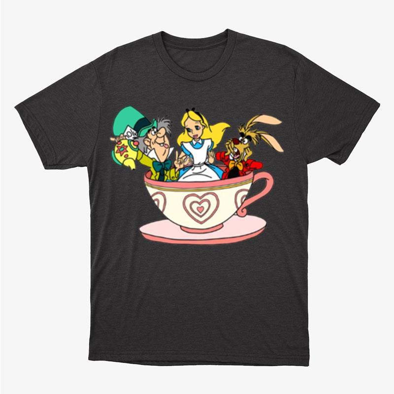 The Tea Cup Design Alice In Wonderland Unisex T-Shirt Hoodie Sweatshirt