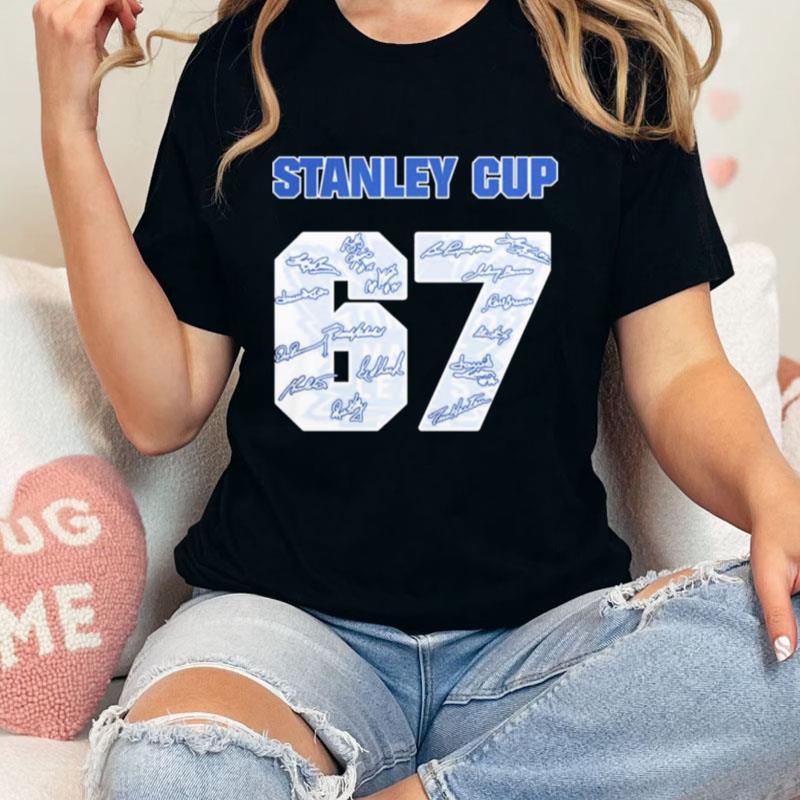 Toronto Maple Leafs Stanley Cup 67 Signatures Unisex T-Shirt Hoodie Sweatshirt