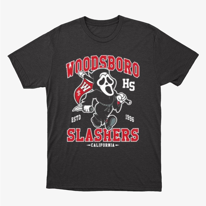 Woodsboro High School Mascot Vintage Distressed Horror College Mascot Unisex T-Shirt Hoodie Sweatshirt
