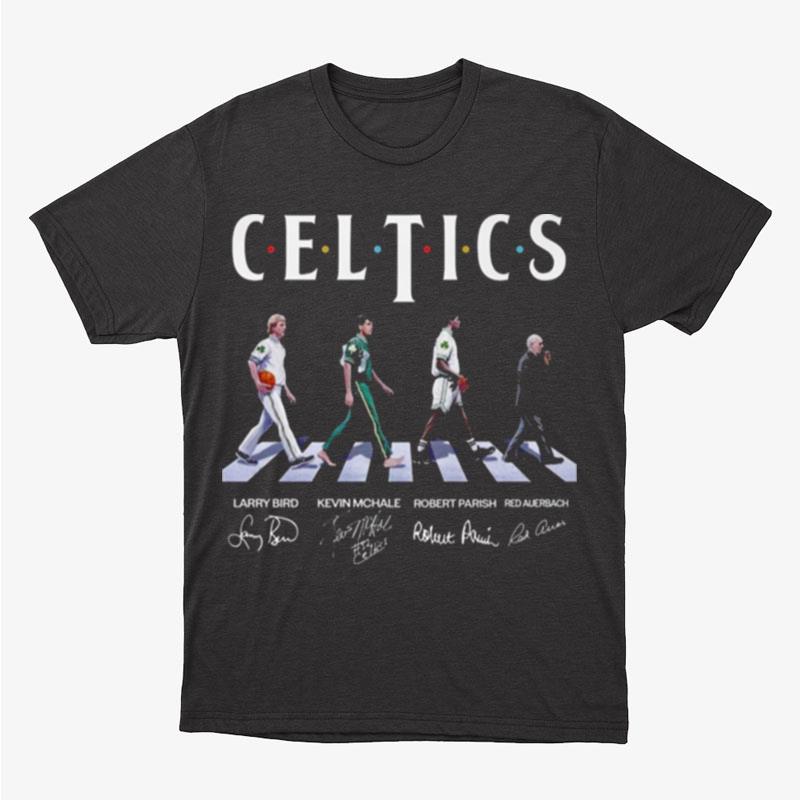Boston Celtics Team Football Abbey Road Signatures Unisex T-Shirt Hoodie Sweatshirt