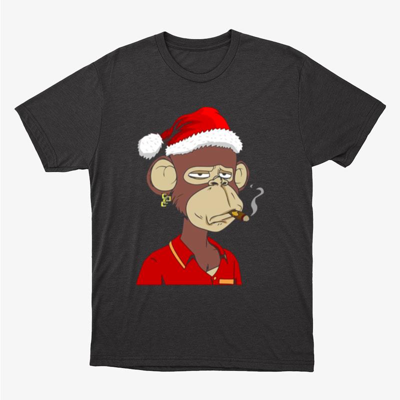 Cool Santa Christmas Monkey Unisex T-Shirt Hoodie Sweatshirt