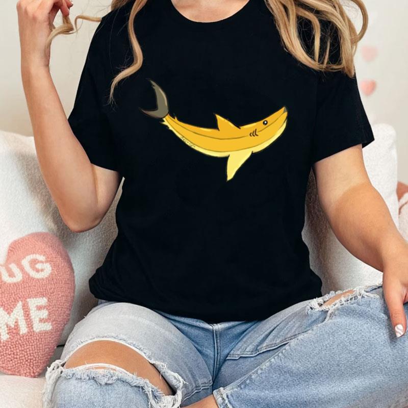 Cute Banana Shark Cartoon Unisex T-Shirt Hoodie Sweatshirt