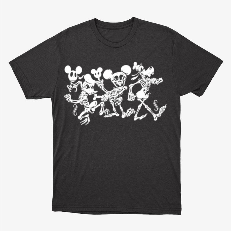 Disney Mickey Skeleton Halloween Donald Skeleton Halloween Unisex T-Shirt Hoodie Sweatshirt
