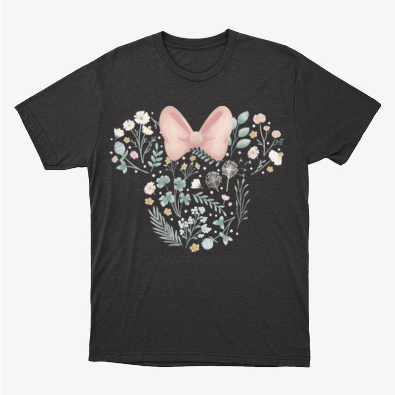 Disney Minnie Mouse Icon Spring Flowers Unisex T-Shirt Hoodie Sweatshirt