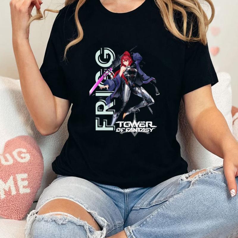 Frigg Tower Of Fantasy Game Character Frigg Artwork Black Background Unisex T-Shirt Hoodie Sweatshirt